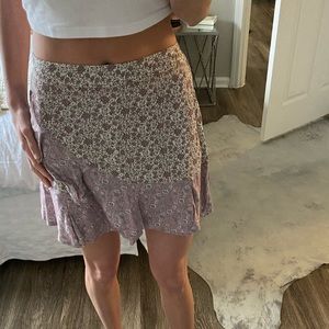 Flower Printed mini skirt